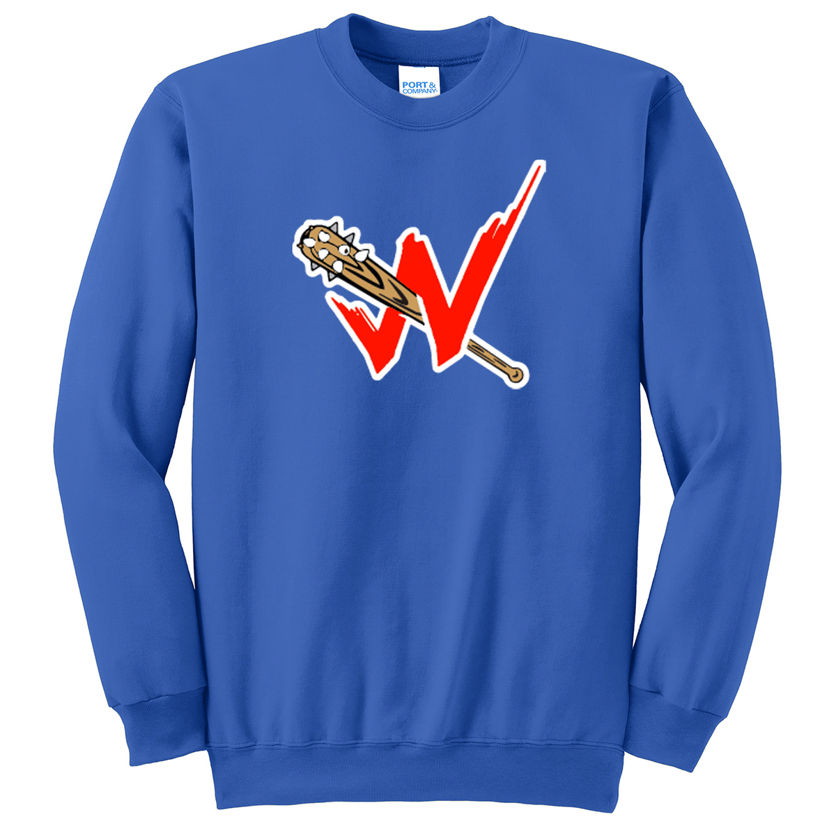 West Warriors Baseball Crew Neck Sweater