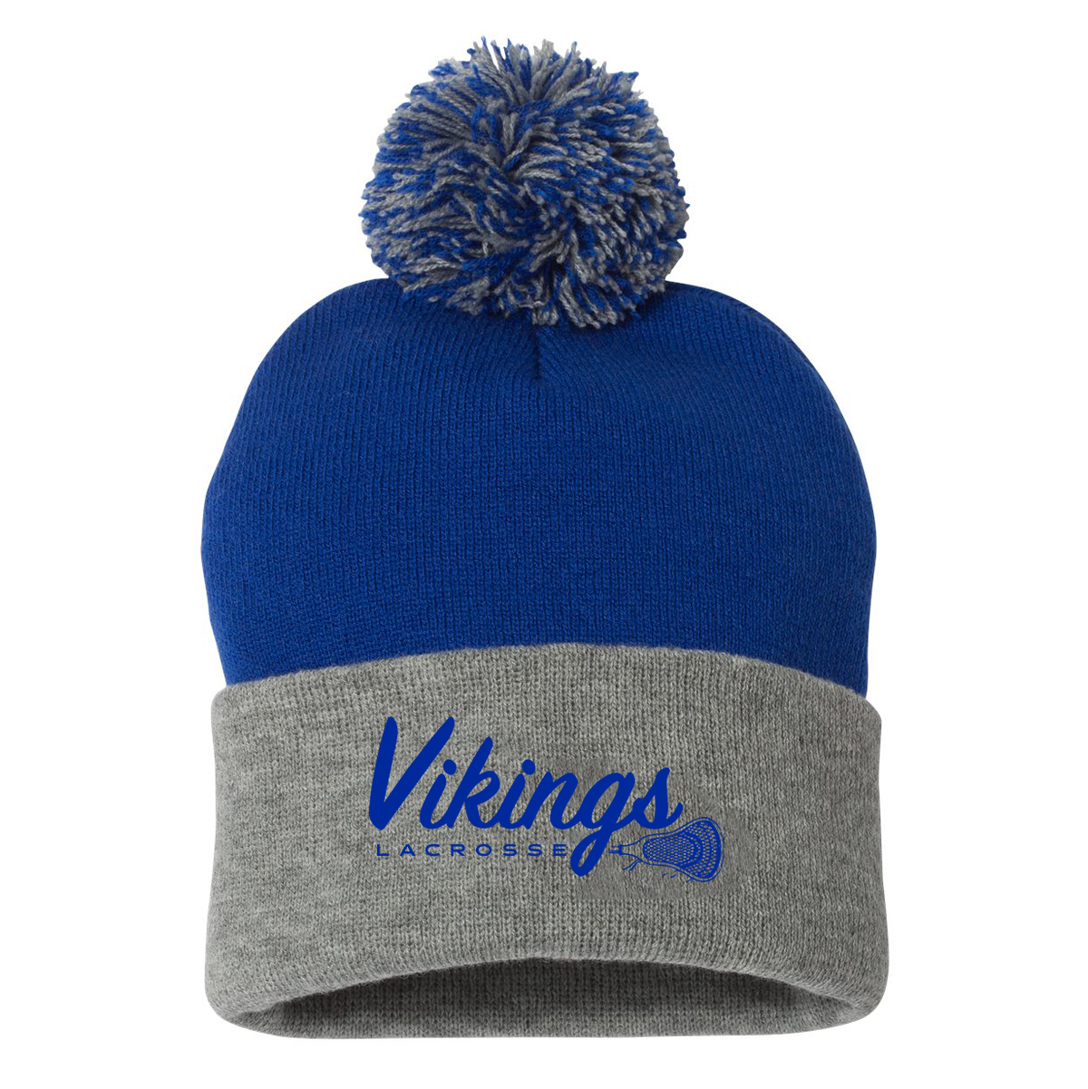 Valley Central Vikings Boys Lacrosse Sportsman Pom-Pom Beanie