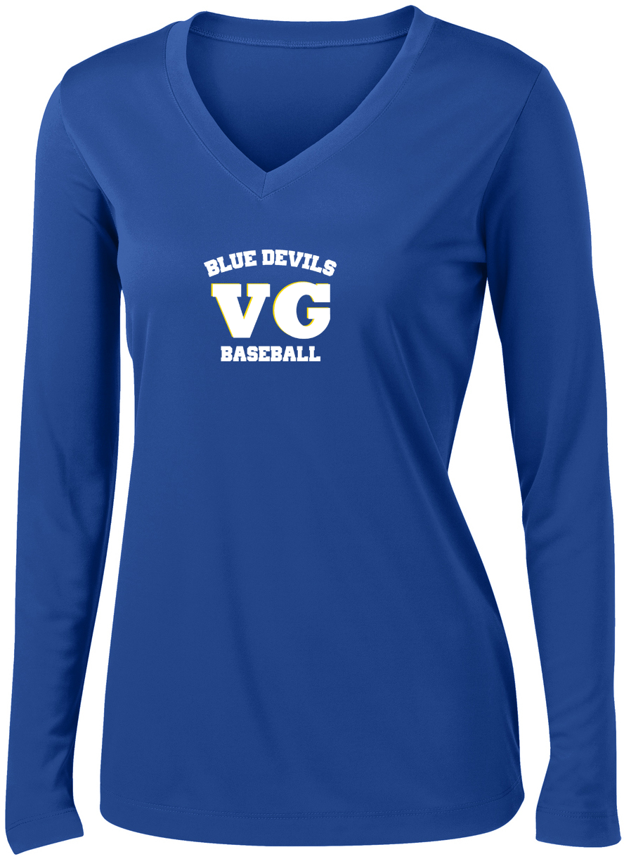 Blue Devils Baseball Women's Long Sleeve Performance Shirt