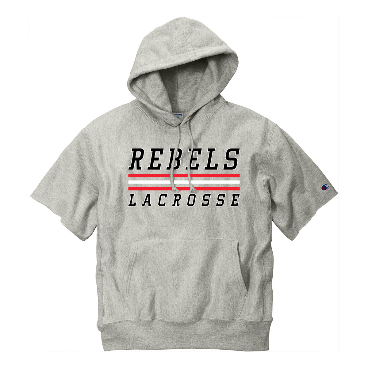 Rebels Lacrosse Coaches Champion Short Sleeve Hooded Sweatshirt