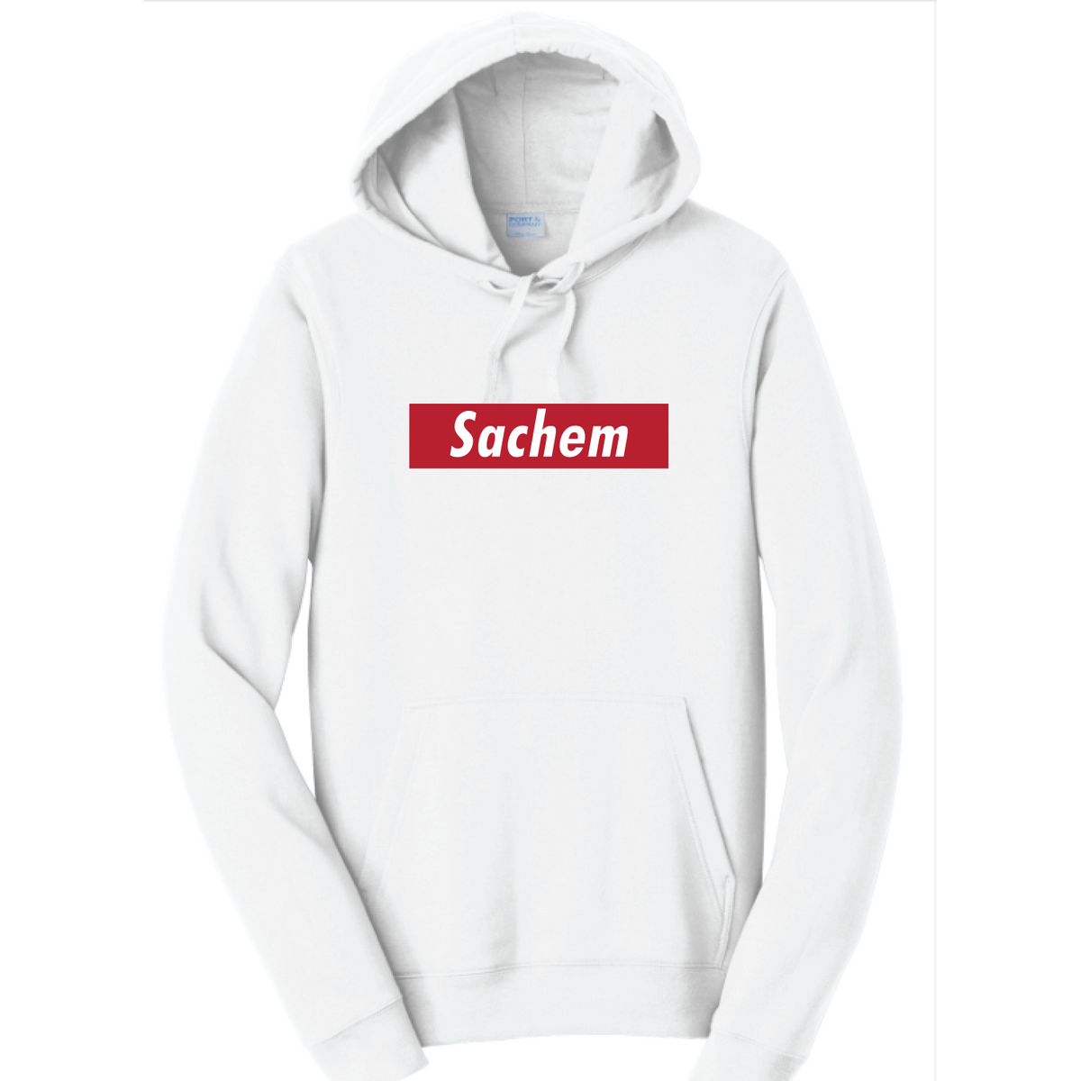 Sachem Spiritwear Port & Company® Fan Favorite™ Hooded Sweatshirt (ADULT & YOUTH SIZES) Red or Gold School Logo White or Black Shirts