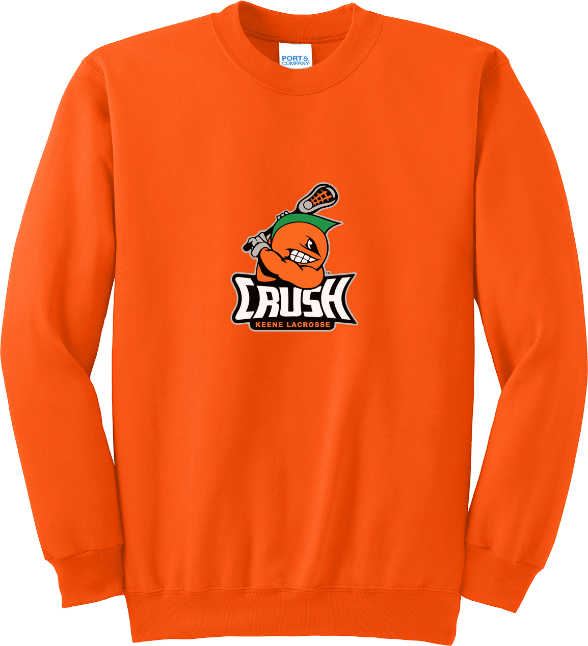 Keene Crush Lacrosse Safety Orange Crew Neck Sweatshirt