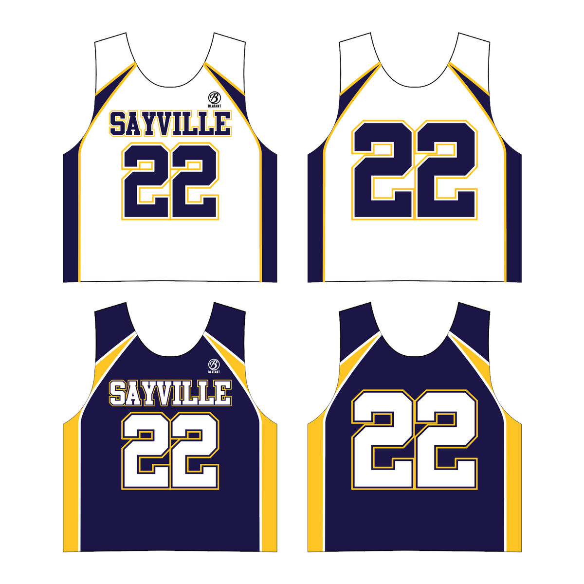 Sayville Lacrosse Classic Boy's Reversible Pinnie