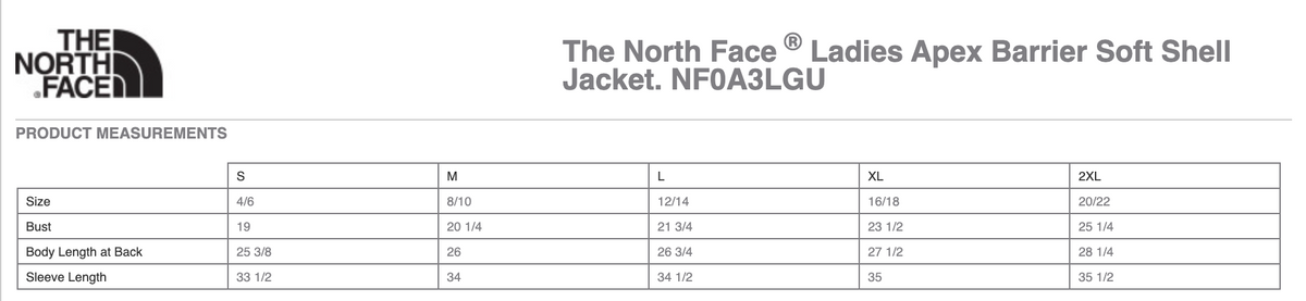 Northshore Lacrosse The North Face Ladies Apex Barrier Soft Shell