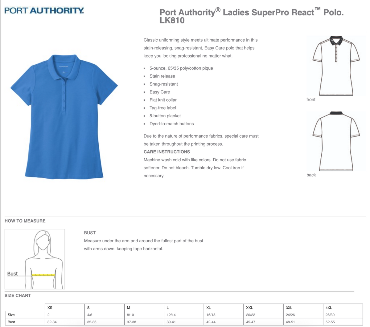 Mary Lee Foundation Port Authority® Ladies SuperPro React™ Polo