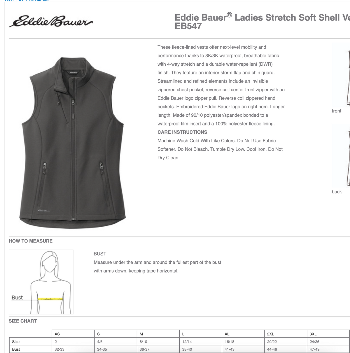 Skudin Swim Eddie Bauer® Ladies Stretch Soft Shell Vest