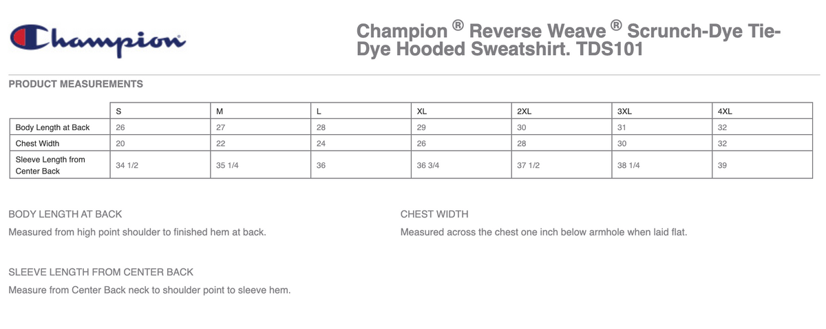 GWU Club Lacrosse Champion ® Reverse Weave ® Scrunch-Dye Tie-Dye Hooded Sweatshirt