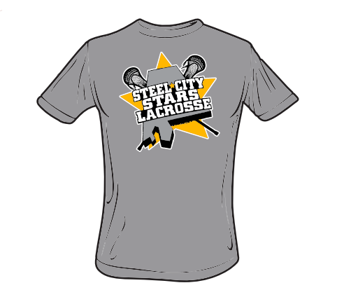 Stars Lacrosse T-Shirt (Grey)