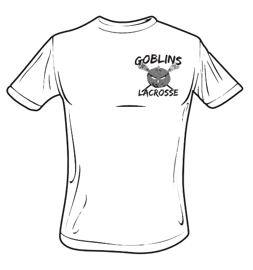 Goblins Lacrosse Performance T-Shirt (Small Grey Logo)
