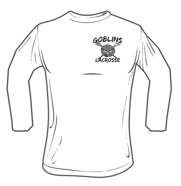 Goblins Lacrosse Long Sleeve Performance Shirt (Grey Logo)