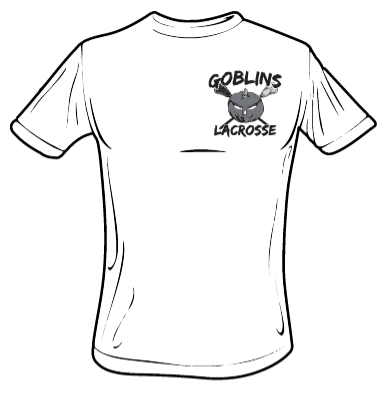 Goblins Lacrosse T-Shirt (Small Grey Logo)