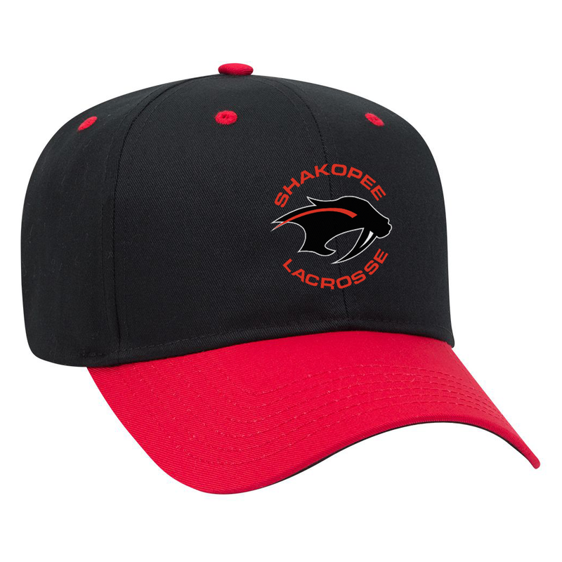 Shakopee Lacrosse Black/Red Cap