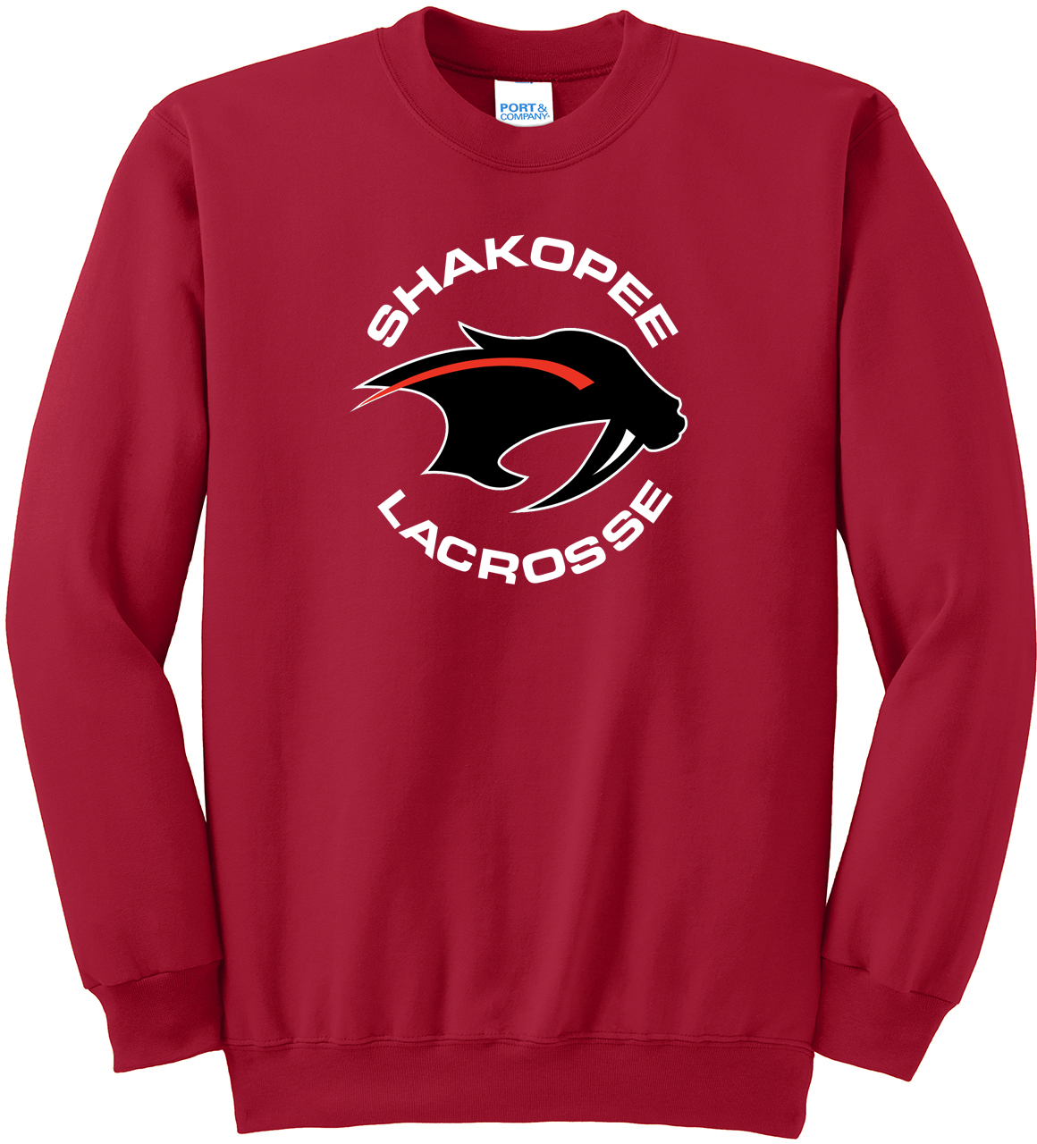 Shakopee Lacrosse Red Crew Neck Sweater