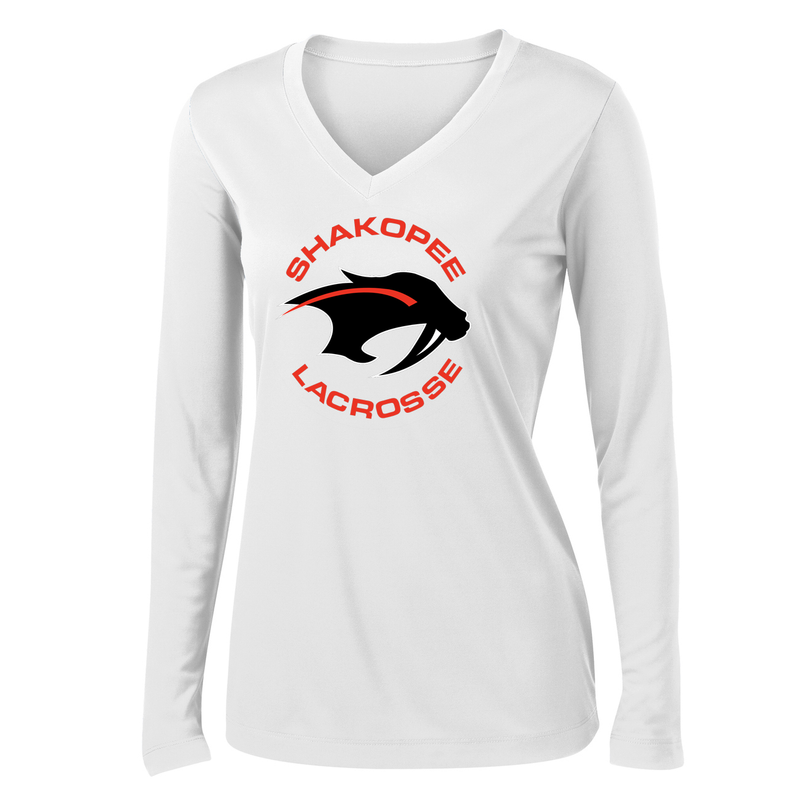 Shakopee Lacrosse Women's White Long Sleeve Performance Shirt