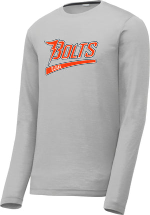 Illiana Thunderbolts Silver Long Sleeve CottonTouch Performance Shirt