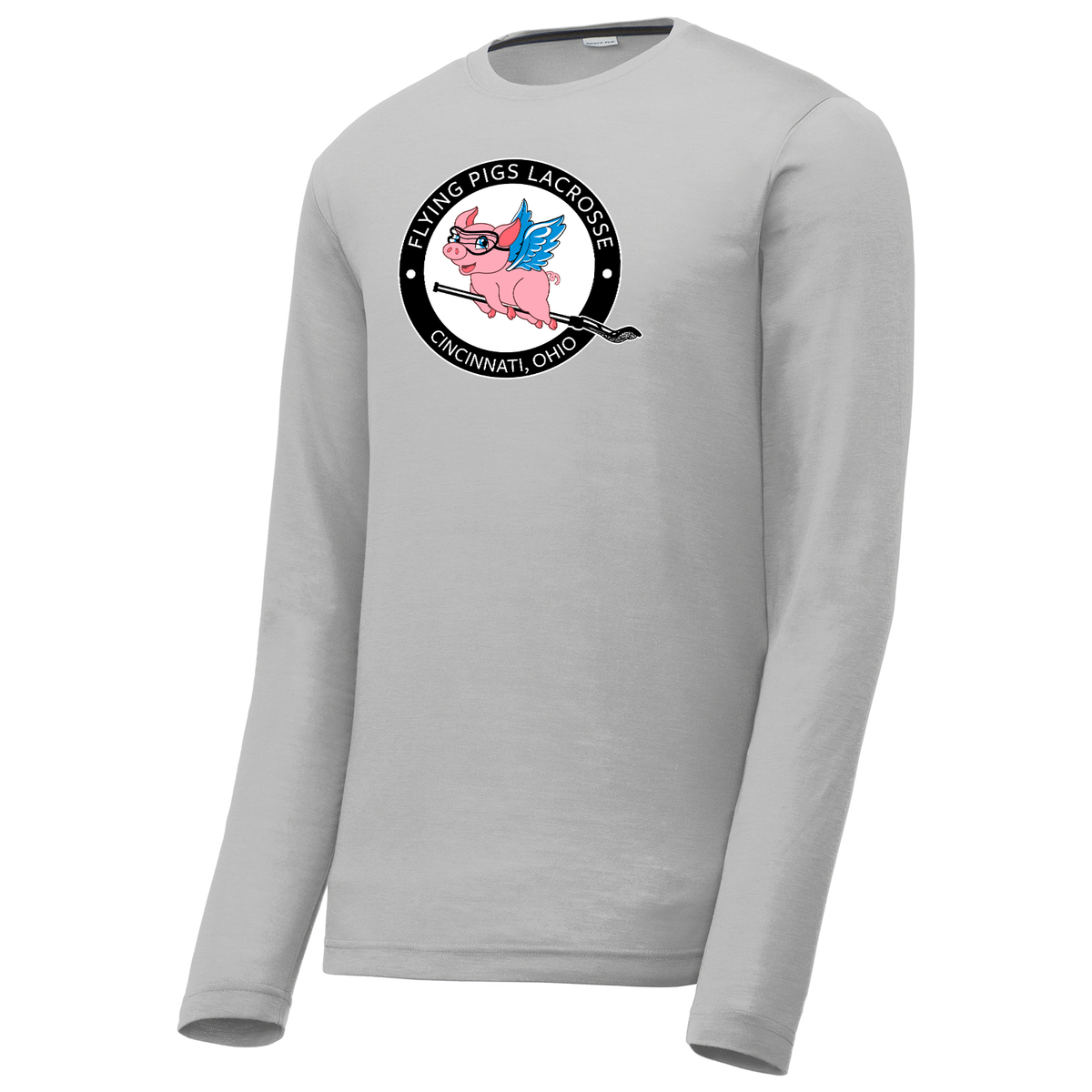 Flying Pigs Lacrosse Long Sleeve CottonTouch Performance Shirt