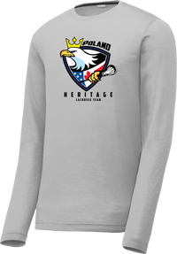 Poland Heritage Team Silver Long Sleeve CottonTouch Performance Shirt