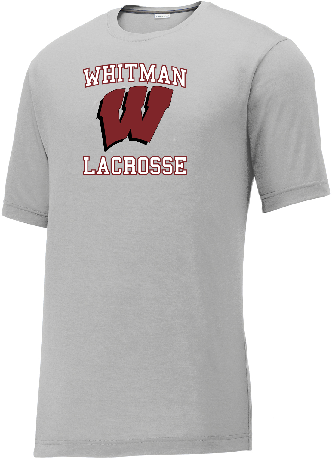 Whitman Lacrosse Men's Silver CottonTouch Performance T-Shirt