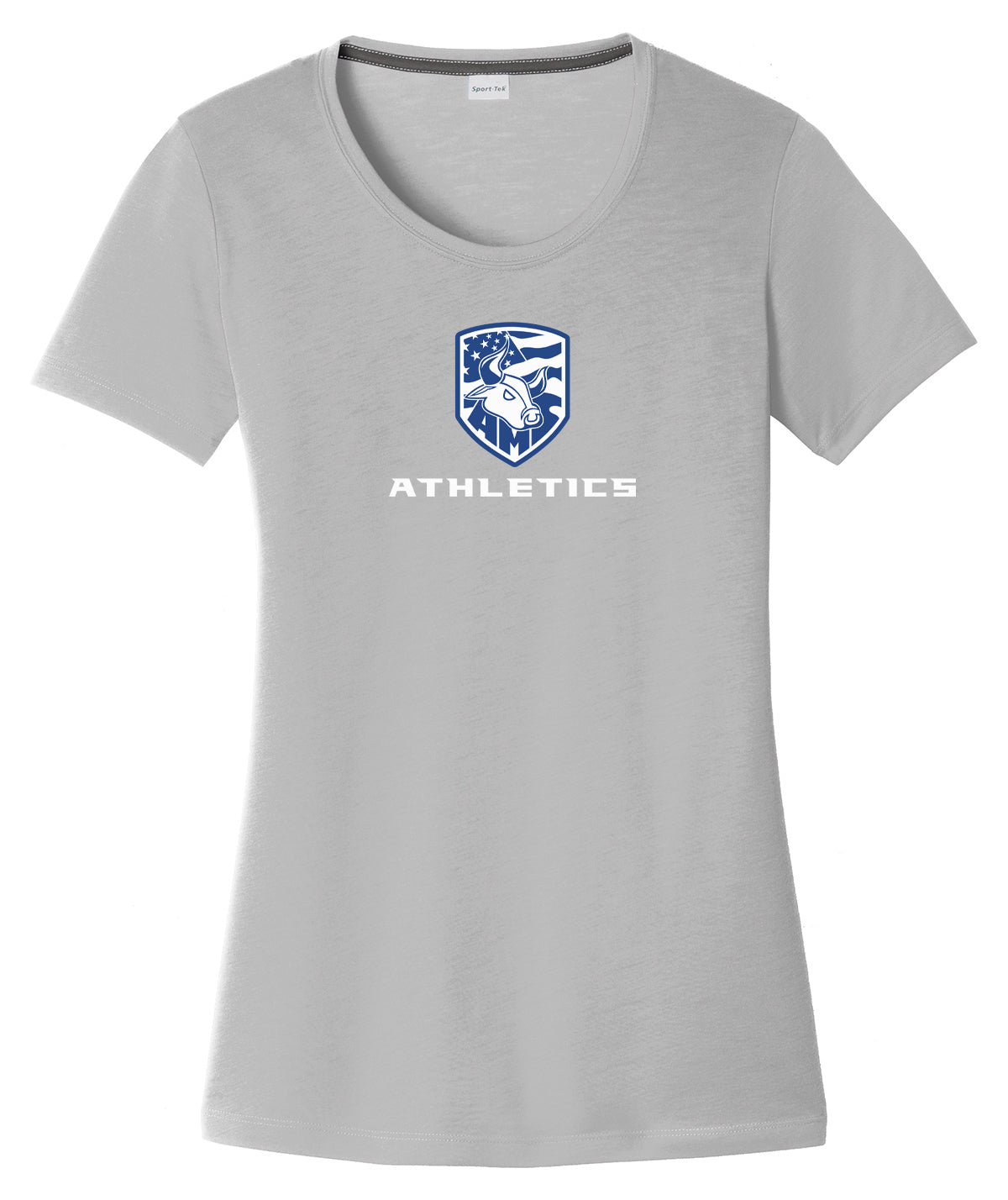 Accompsett Middle School Women's Silver CottonTouch Performance T-Shirt