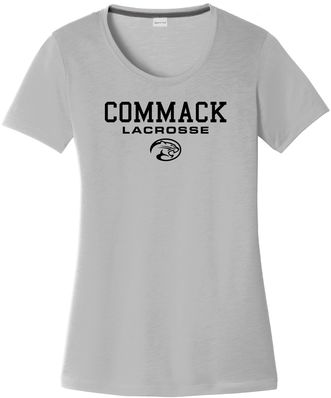 Commack Youth Lacrosse Women's Silver CottonTouch Performance T-Shirt