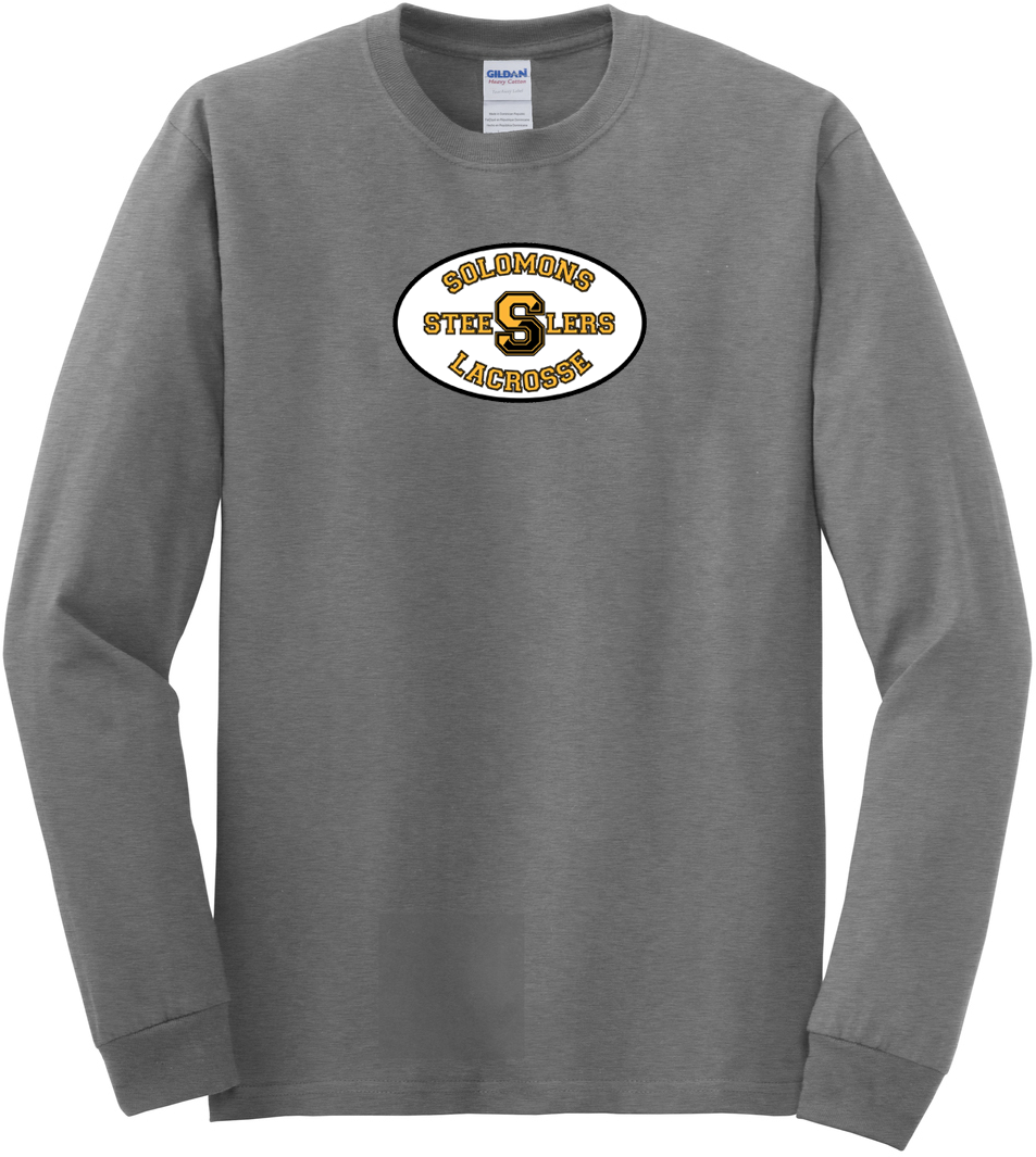 Solomons Lacrosse Sport Grey Cotton Long Sleeve Shirt