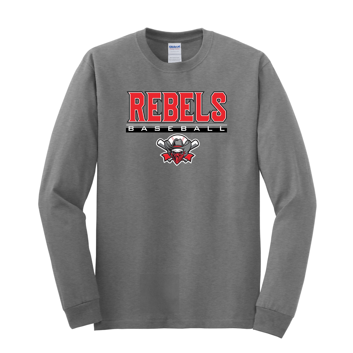 Rebels Baseball Cotton Long Sleeve Shirt