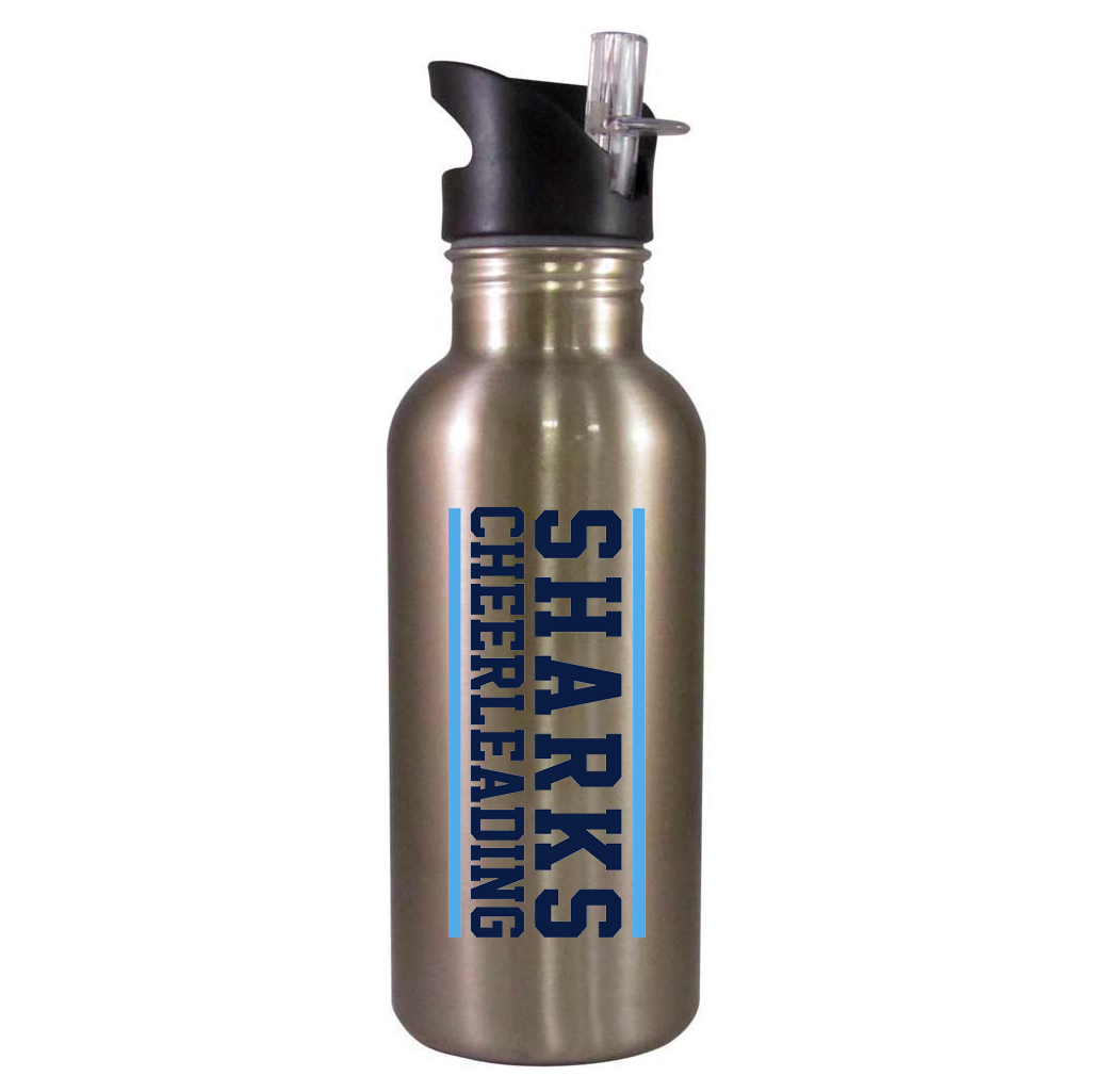 Sharks Cheerleading Team Water Bottle