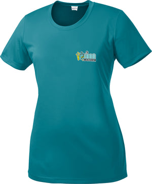 Frog Girls Lacrosse Women's Tropic Blue Performance T-Shirt