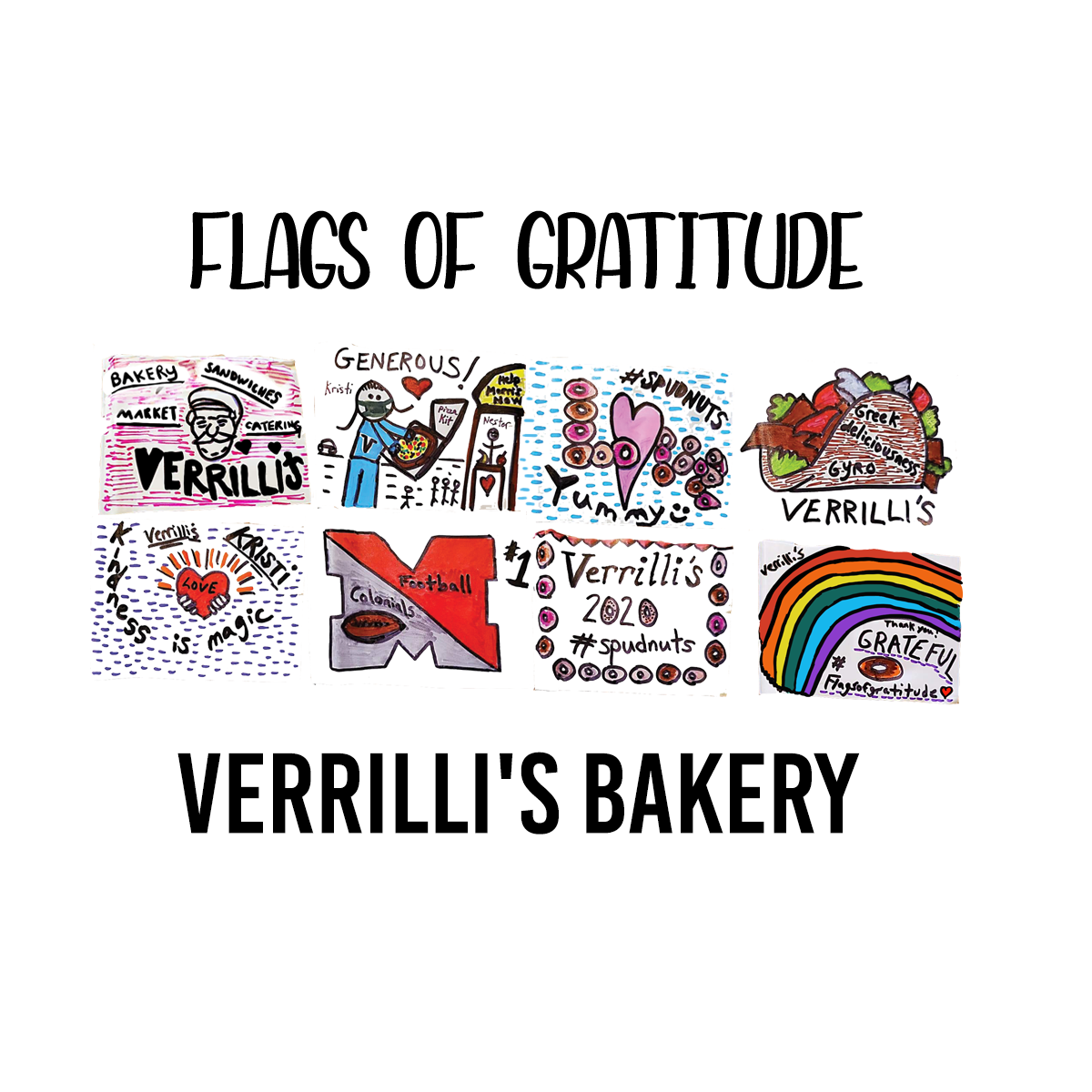Flags of Gratitude Verrilli's Bakery Performance T-Shirt