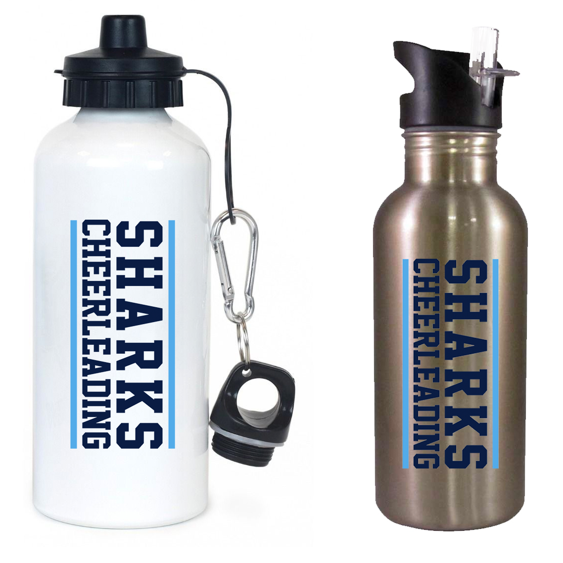 Sharks Cheerleading Team Water Bottle