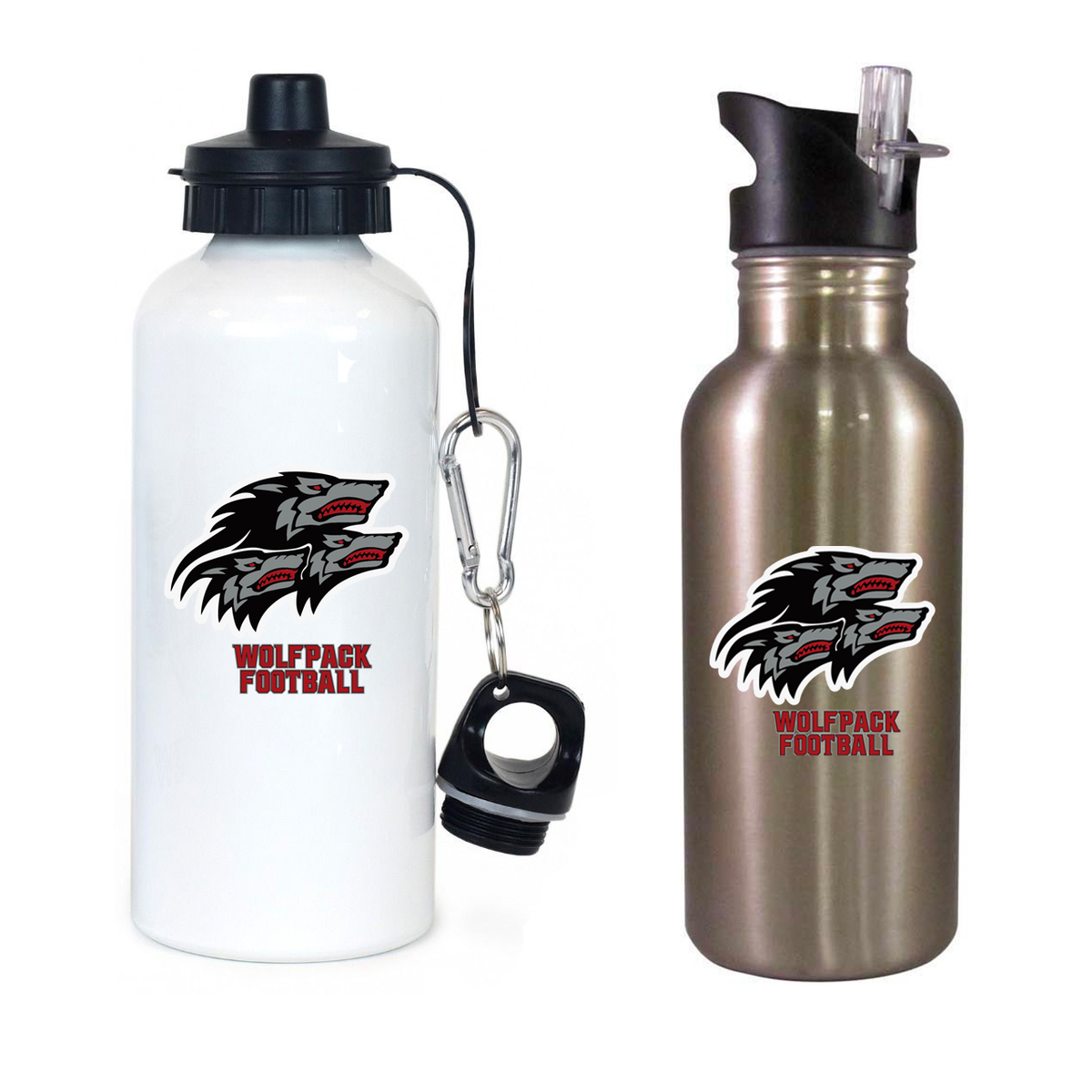 North Houston Wolfpack Football Team Water Bottle