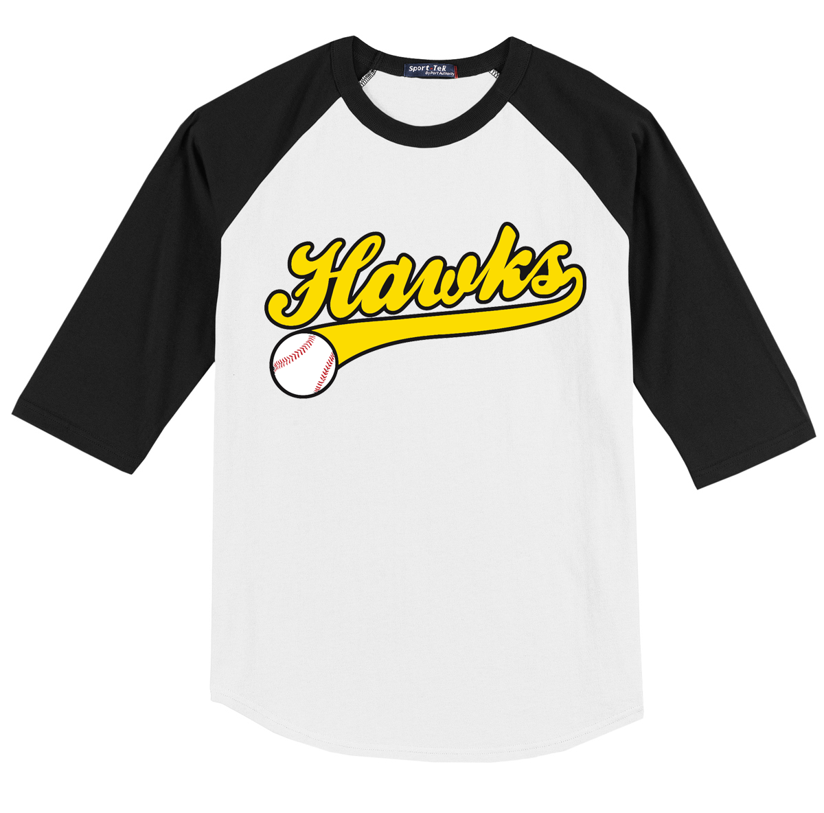 Hawks Baseball 3/4 Sleeve Baseball Shirt