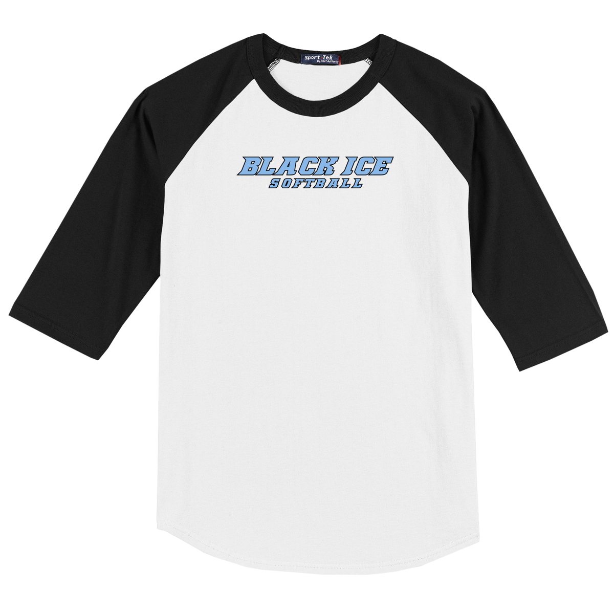 Black Ice Softball 3/4 Sleeve Baseball Shirt