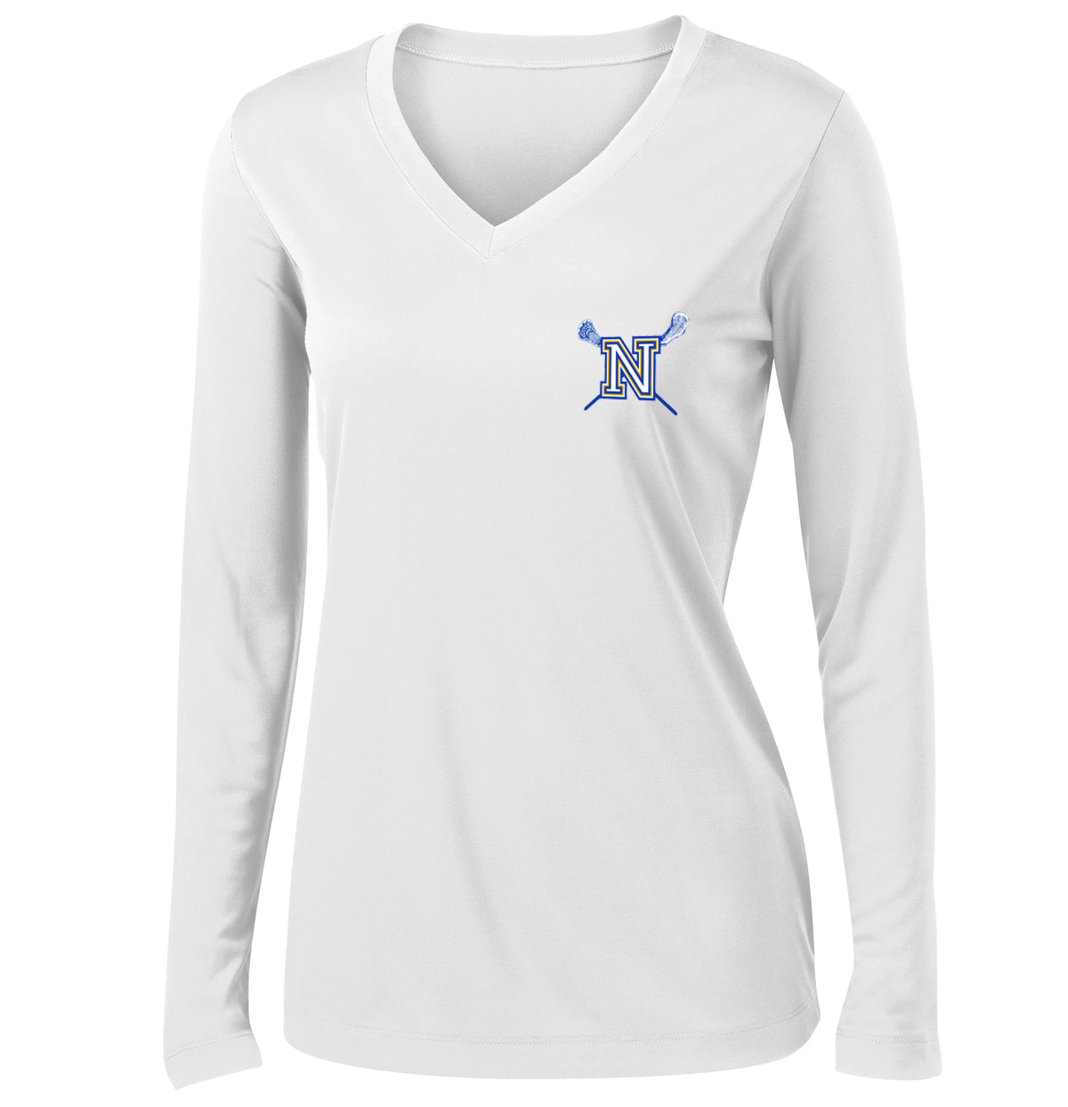 Newington Lacrosse Women's White Long Sleeve Performance Shirt