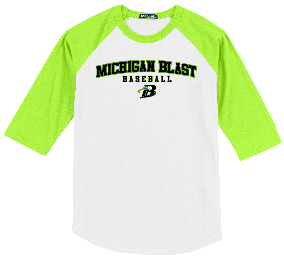 Michigan Blast Elite Baseball 3/4 Sleeve Baseball Shirt