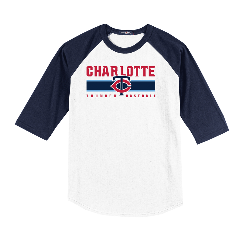 Charlotte Thunder Baseball 3/4 Sleeve Baseball Shirt – Blatant Team Store