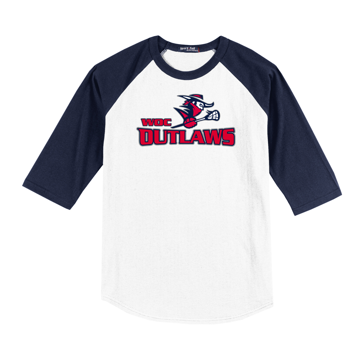 WOC Outlaws Lacrosse 3/4 Sleeve Baseball Shirt