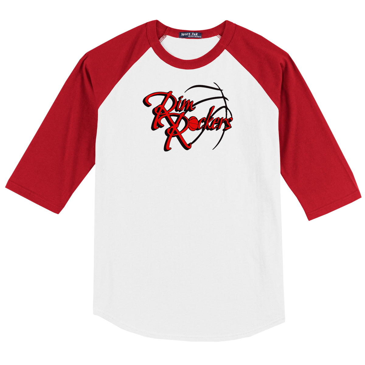 Rim Rockers Basketball 3/4 Sleeve Baseball Shirt