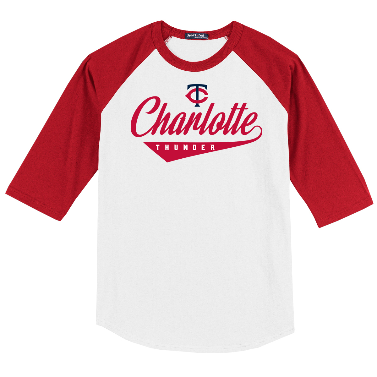 Charlotte Thunder Baseball 3/4 Sleeve Baseball Shirt