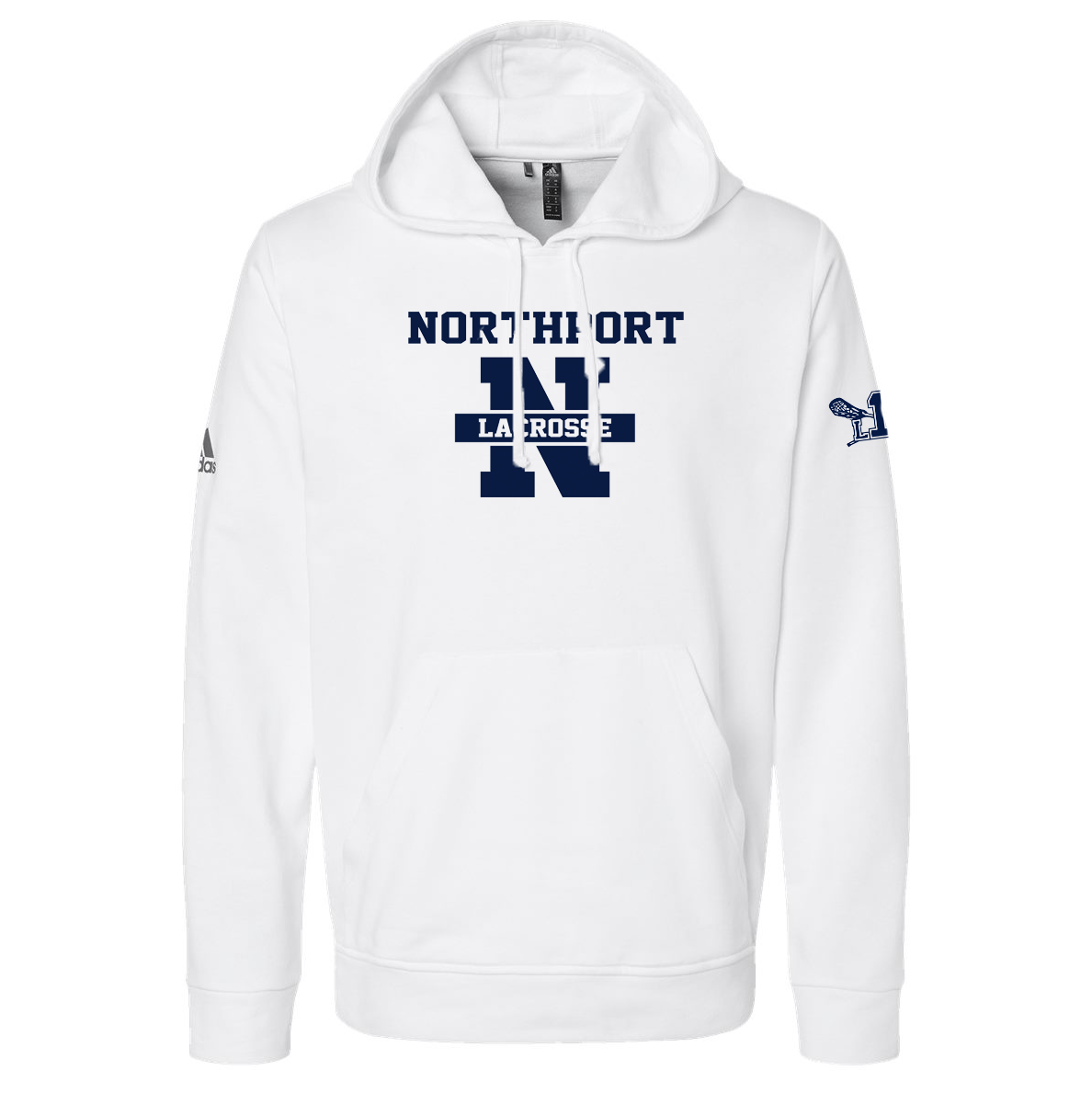 Northport High School Lacrosse Adidas Fleece Hooded Sweatshirt