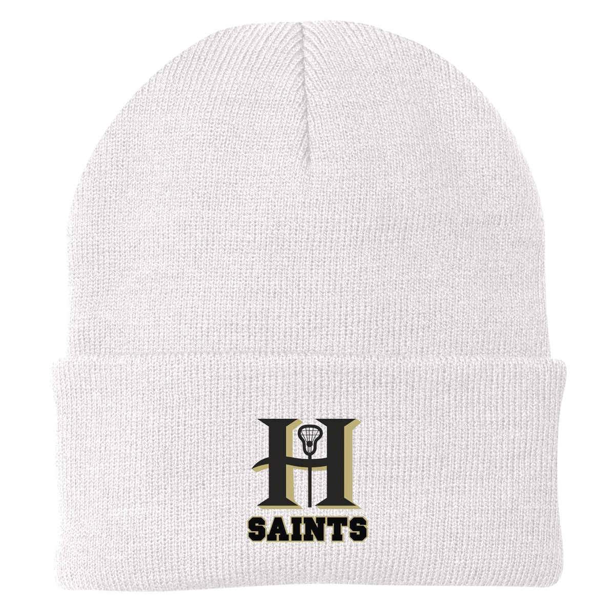 HAYLA Saints White Knit Beanie
