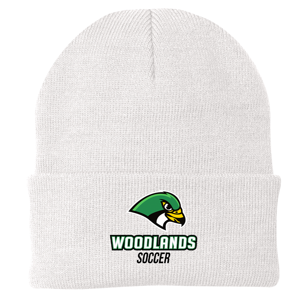 Woodland Falcons High School Soccer Knit Beanie