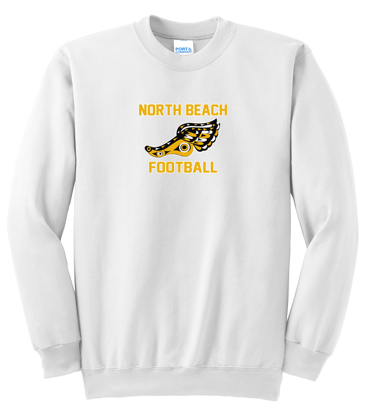 North Beach Football  Crew Neck Sweater