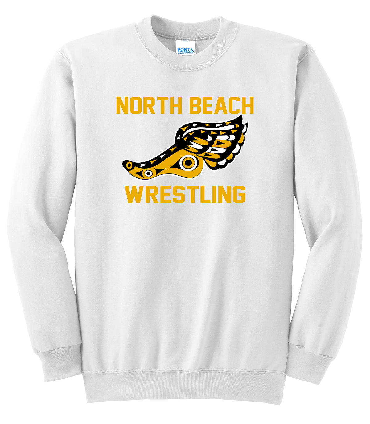 North Beach Wrestling White Crew Neck Sweater