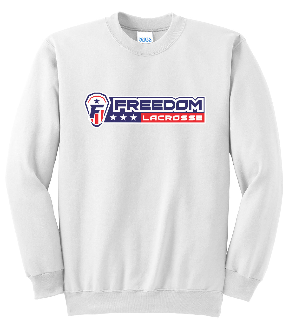 Freedom Lacrosse White Crew Neck Sweater