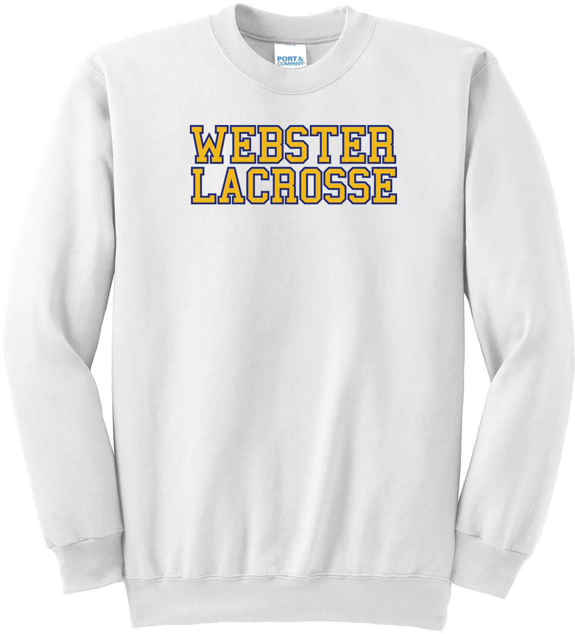 Webster Lacrosse White Crew Neck Sweater