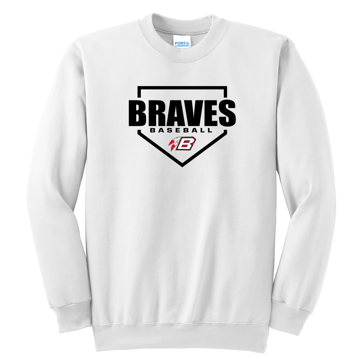 Braves Youth Baseball Crew Neck Sweater