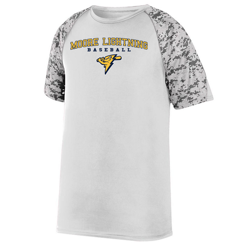 Moore Lightning Baseball  Digi-Camo Performance T-Shirt