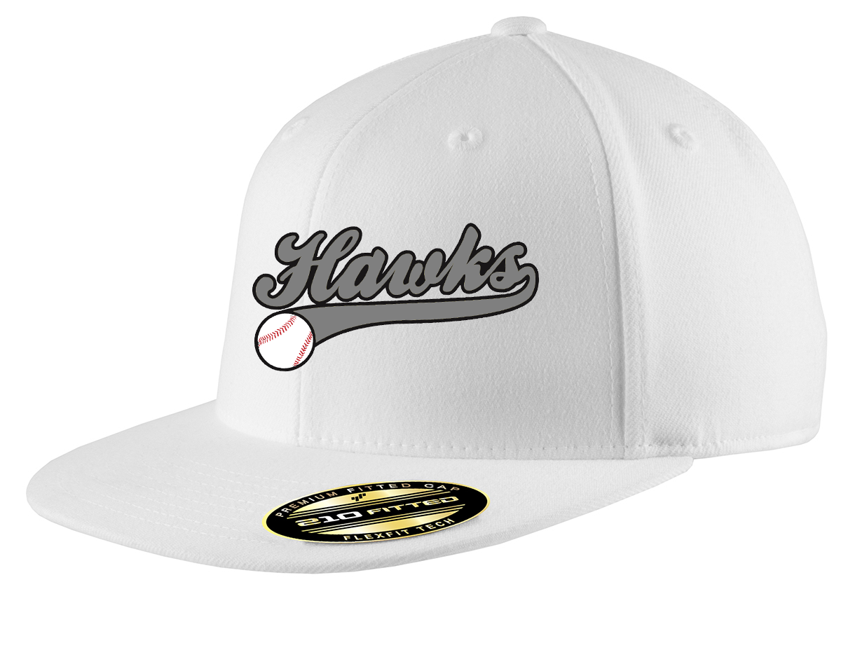 Hawks Baseball FlexFit Flat Brim Hat