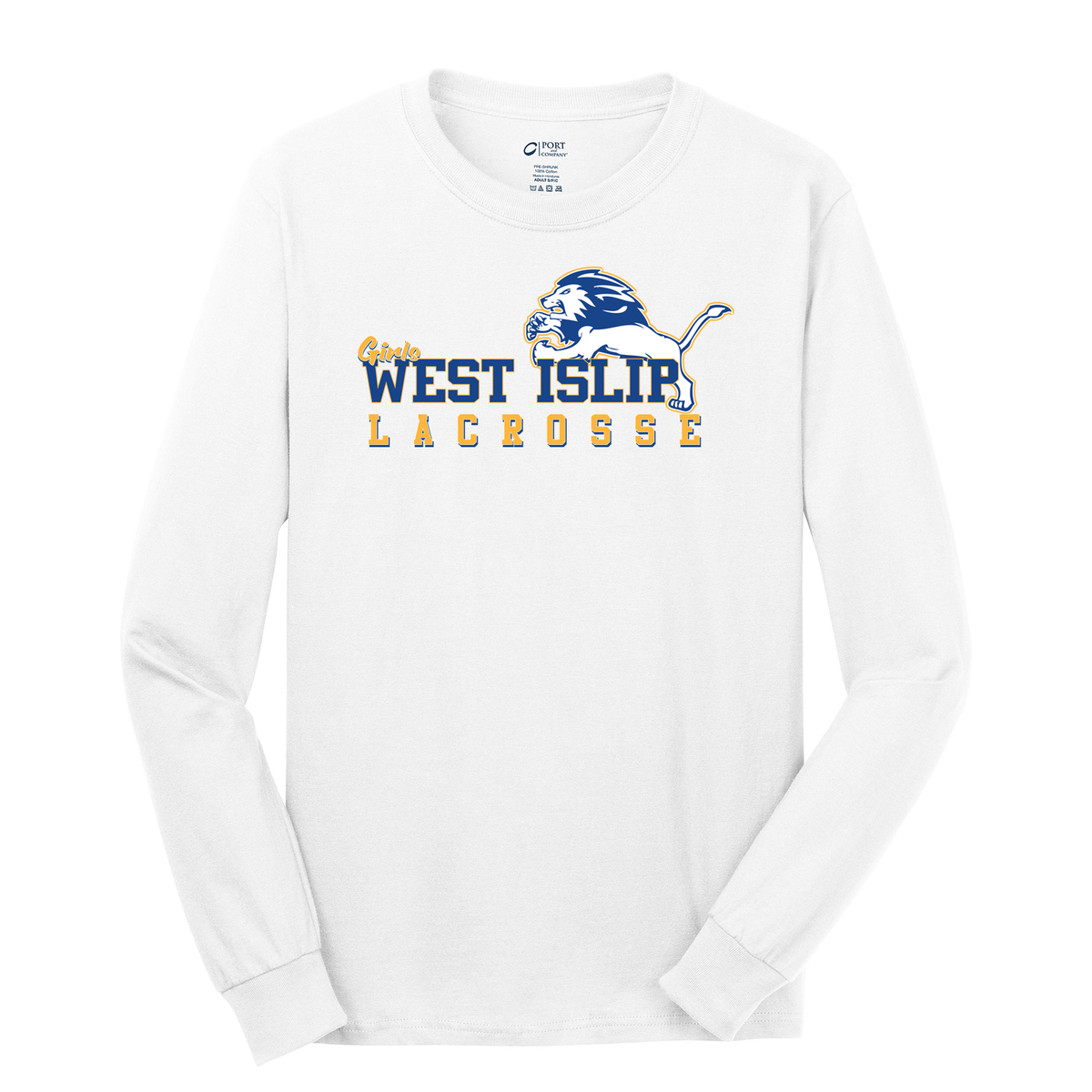 West Islip Girls Youth Lacrosse  Cotton Long Sleeve Shirt